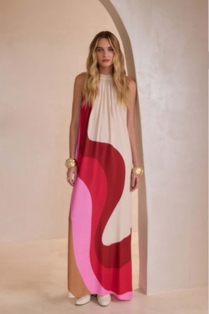 VESTIDO CAVAS LONGO LANÇA PERFUME 