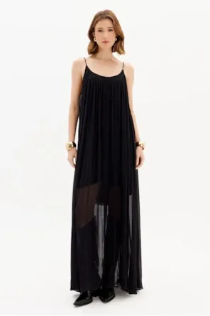 VESTIDO PRETO FLUIDO LANÇA PERFUME 