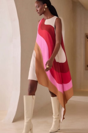 VESTIDO ASSIMÉTRICO MULTI COR LANÇA PERFUME 