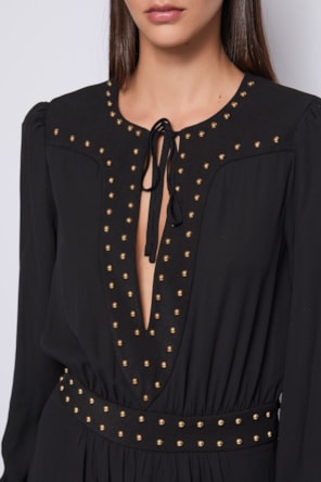 VESTIDO LONGO COM TAXAS DENNY ROSE 