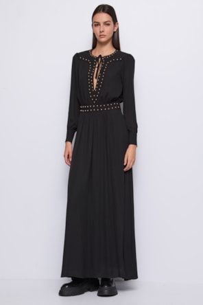 VESTIDO LONGO COM TAXAS DENNY ROSE 