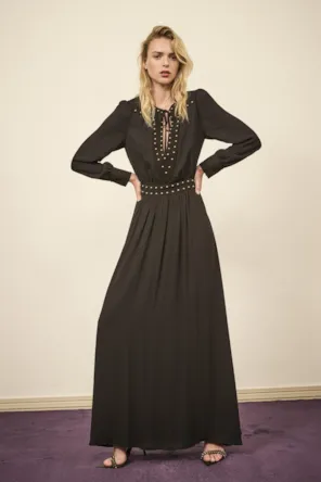 VESTIDO LONGO COM TAXAS DENNY ROSE 