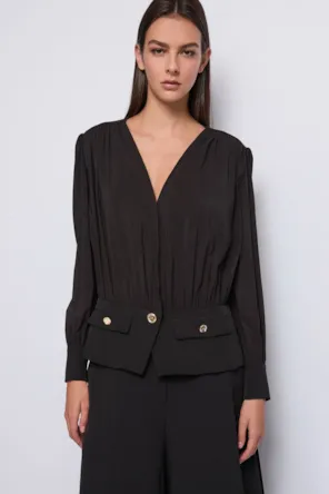 CAMISA PLISSADA DENNY ROSE 