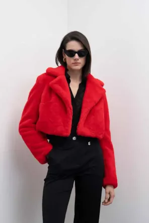 CASACO BOLERO CURTO VERMELHO GOA GOA 