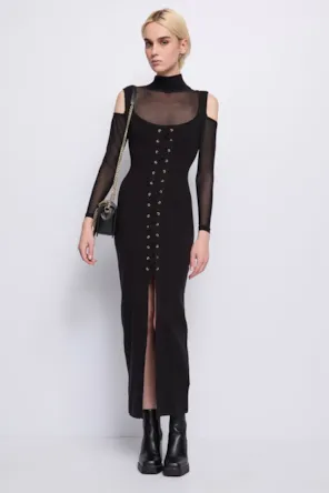 VESTIDO ILHOSES  PRETO DENNY ROSE 