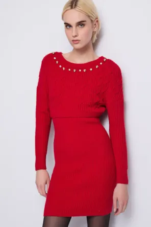VESTIDO MALHA CRU DENNY ROSE 