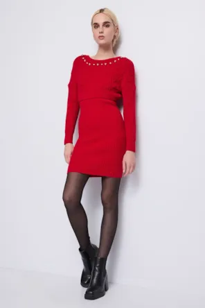 VESTIDO MALHA CRU DENNY ROSE 
