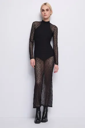 VESTIDO RENDA LONGO DENNY ROSE 