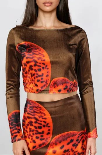 top-em-veludo-com-estampa-de-orquidea-look-castanho