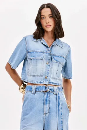 CAMISA DE GANGA CURTA LANÇA PERFUME 