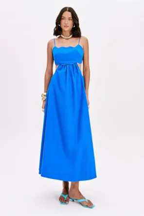 VESTIDO  AZUL  ALÇAS LANÇA PERFUME