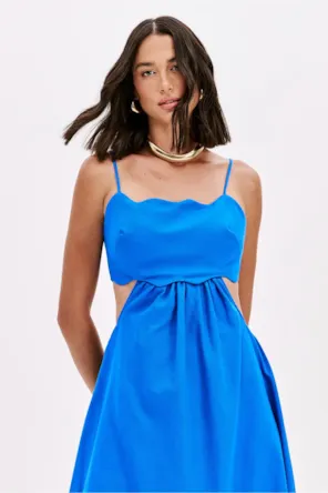 VESTIDO  AZUL  ALÇAS LANÇA PERFUME