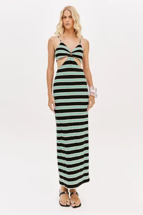 VESTIDO CORTE RISCAS LANÇA PEERFUME 