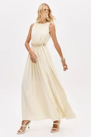 VESTDO COMPRIDO COM COM CINTO LANÇA PERFUME 