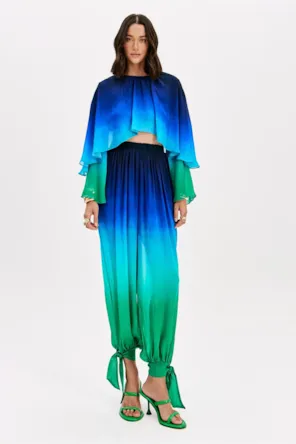 CALÇAS FLUIDAS ESTAMPA LANÇA PERFUME 