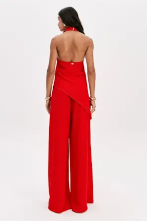 CALÇAS CINTURA ALTA  CORAL LANÇA PERFUME 