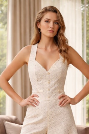 COLETE BORDADO INGLÊS FRACOMINA 