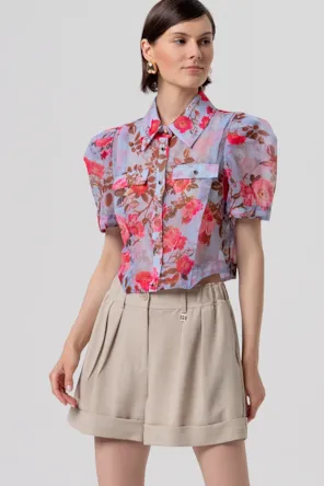  BLUSA FLORAL FRACOMINA 