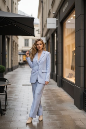 BLAZER AZUL CELESTE RISCA GIZ  ELEH 