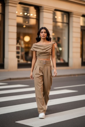 TOP ALÇAS BEGE  ELEH 