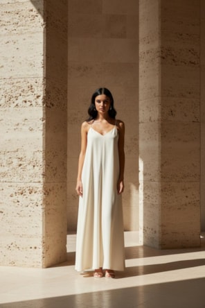 VESTIDO LONGO CRU ALÇAS ELEH 