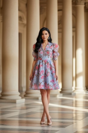 VESTIDO FLORAL FRACOMINA 