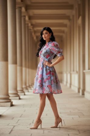 VESTIDO FLORAL FRACOMINA 