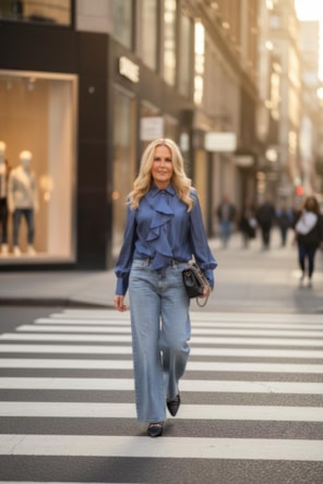 BLUSA FOLHO AZUL FRACOMINA 