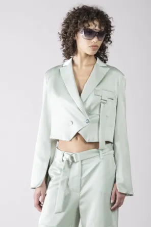 CASACO BOMBER EM CETIM DENNY ROSE 