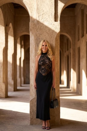 VESTIDO CAVAS RENDA DENNY ROSE 