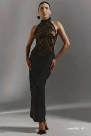 VESTIDO CAVAS RENDA DENNY ROSE 