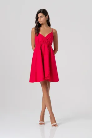 VESTIDO ALÇAS CORAL FRACOMINA 