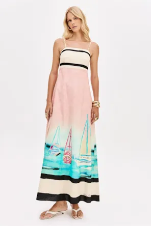 VESTIDO ALÇAS ESTAMPA LANÇA PERFUME 