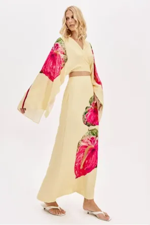 BLUSA FLUIDA AMARELA LANÇA PERFUME 