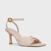SANDÁLIA TWEIST SALTO FINO OFF WHITE COTTON CARRANO 