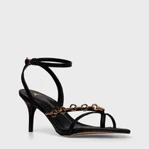 SANDÁLIA CHAIN BICO PRETA CARRANO