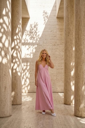 VESTIDO ALÇAS LONGO FRACOMINA 