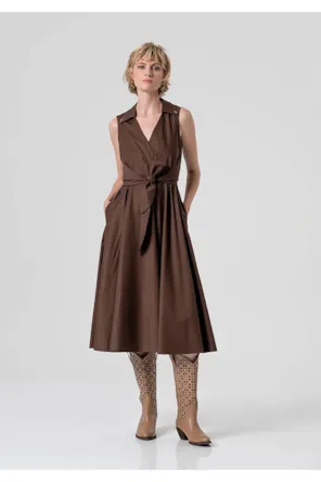 VESTIDO CASTANHO MID FRACOMINA 